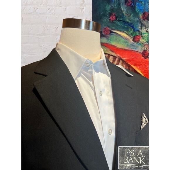 New Jos. A. Bank 44L Men's Black Natural Stretch Business Suit Jacket NWT - Picture 4 of 16
